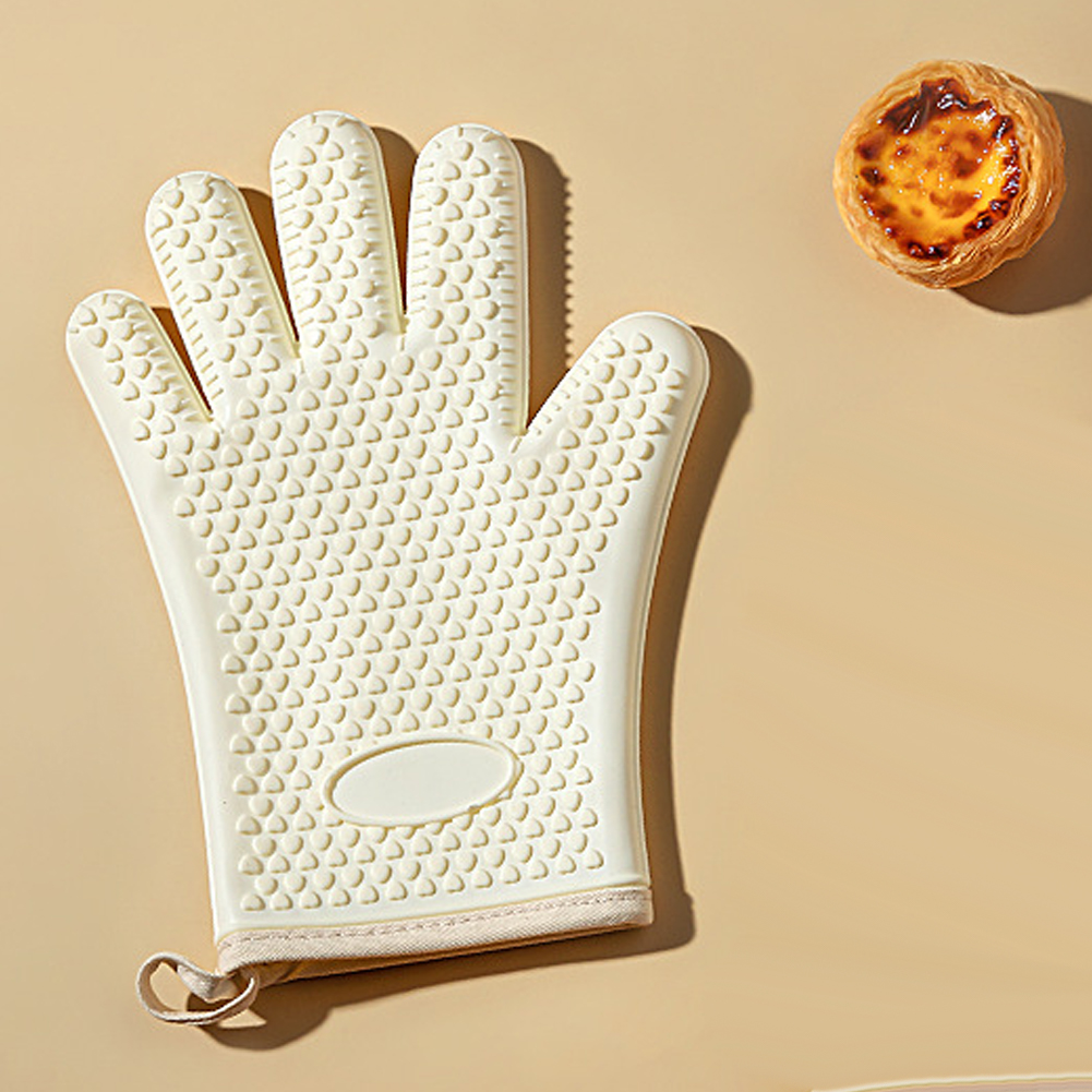 Heat Resistant Glove - Insulated Scalding Gloves Heat-Resist Thick Silicone