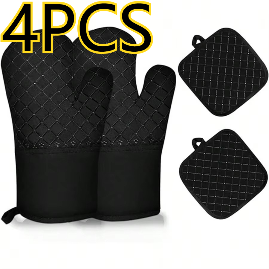 4PCS Silicone Kitchen Microwav - Heat Resistant Glove ulasan dan harga