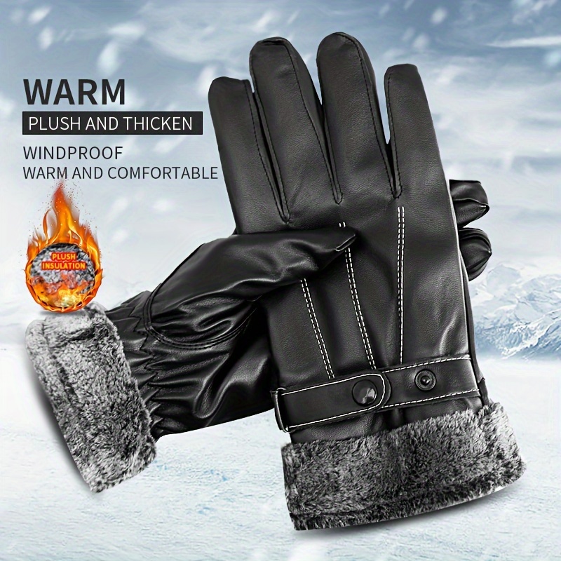 1/2/3Pairs Winter Leather Glov - Leather Driving Glove ulasan dan harga