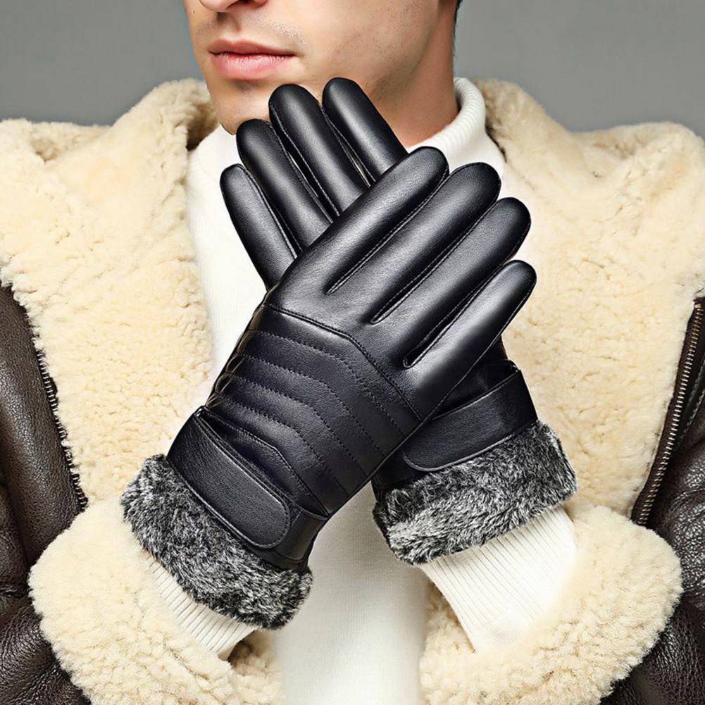 1/2/3Pairs Winter Leather Glov - Leather Driving Glove ulasan dan harga