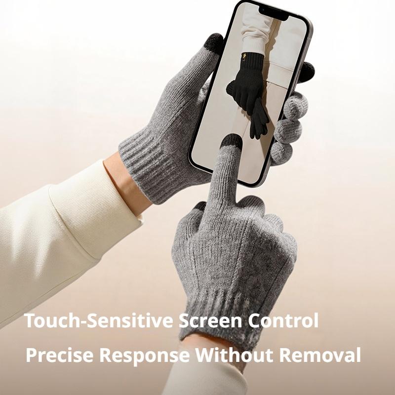 Winter Knit Gloves Touch Scree - Wool Glove Lined ulasan dan harga