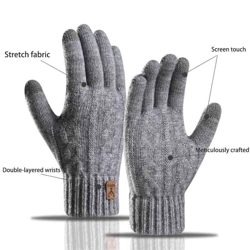 2026 Men's Thermal Wool Knitte - Wool Glove Lined ulasan dan harga